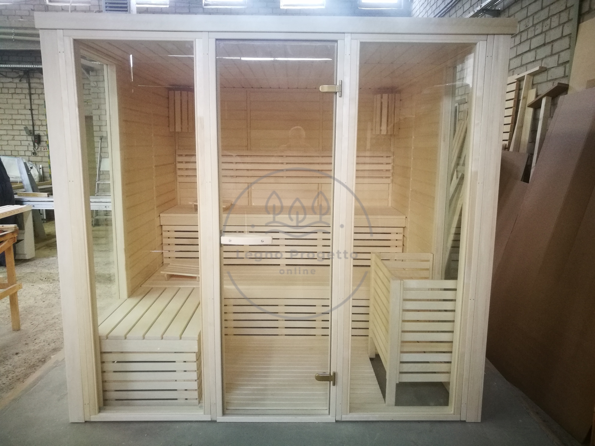 Sgabello per sauna Ontano nero 40x30x40 cm 