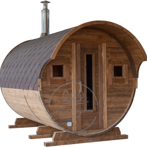 Sauna rotonda a botte 3 m. ø 2.10 da esterno