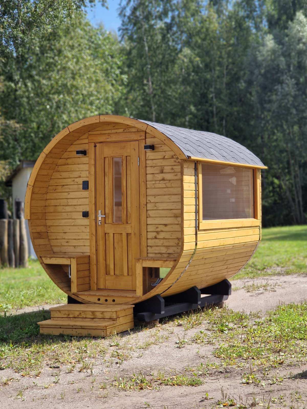 sauna a botte, sauna isolata, da esterno, giardino.