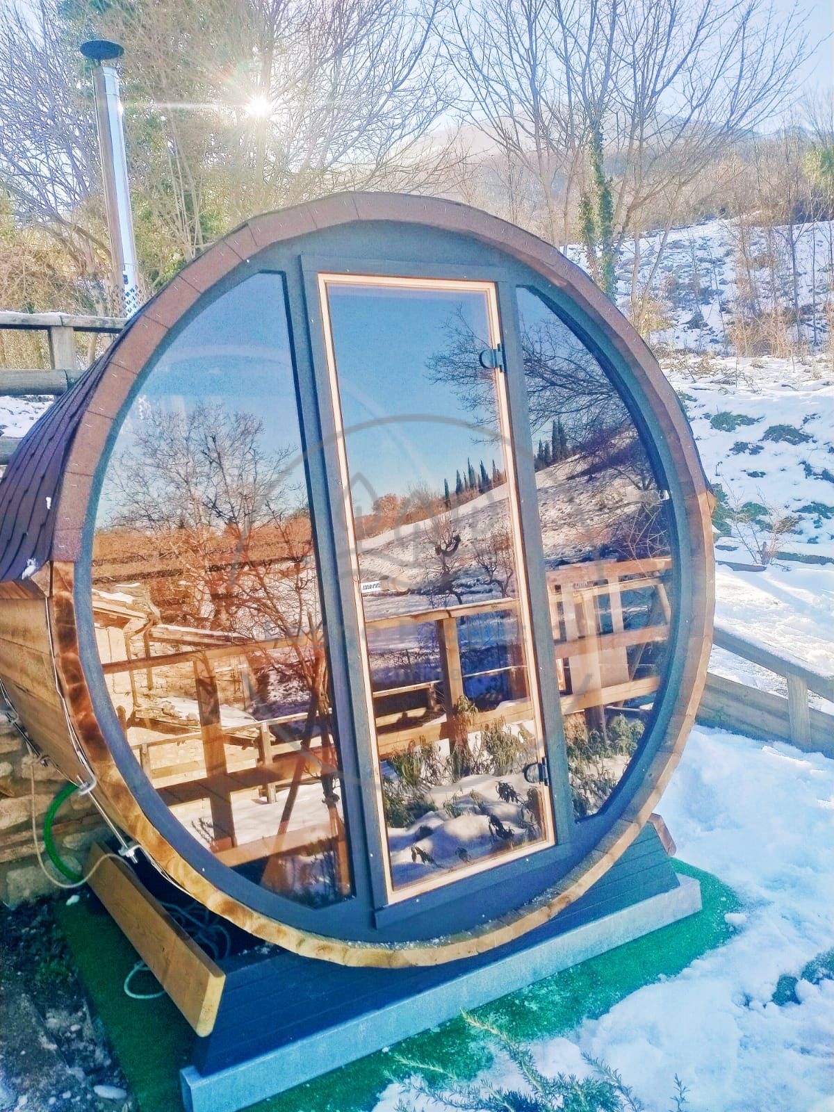 Sauna da esterno idee mini botte o barile