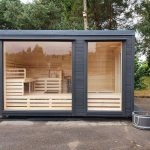 Sauna panoramica da esterno