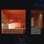 sauna da esterno panoramica moderna