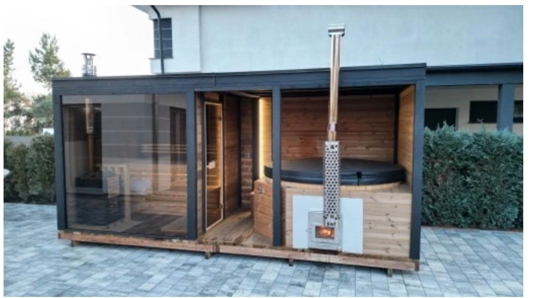 Saune Modulari - Modello A Sauna + C con Vasca Idromassaggio
