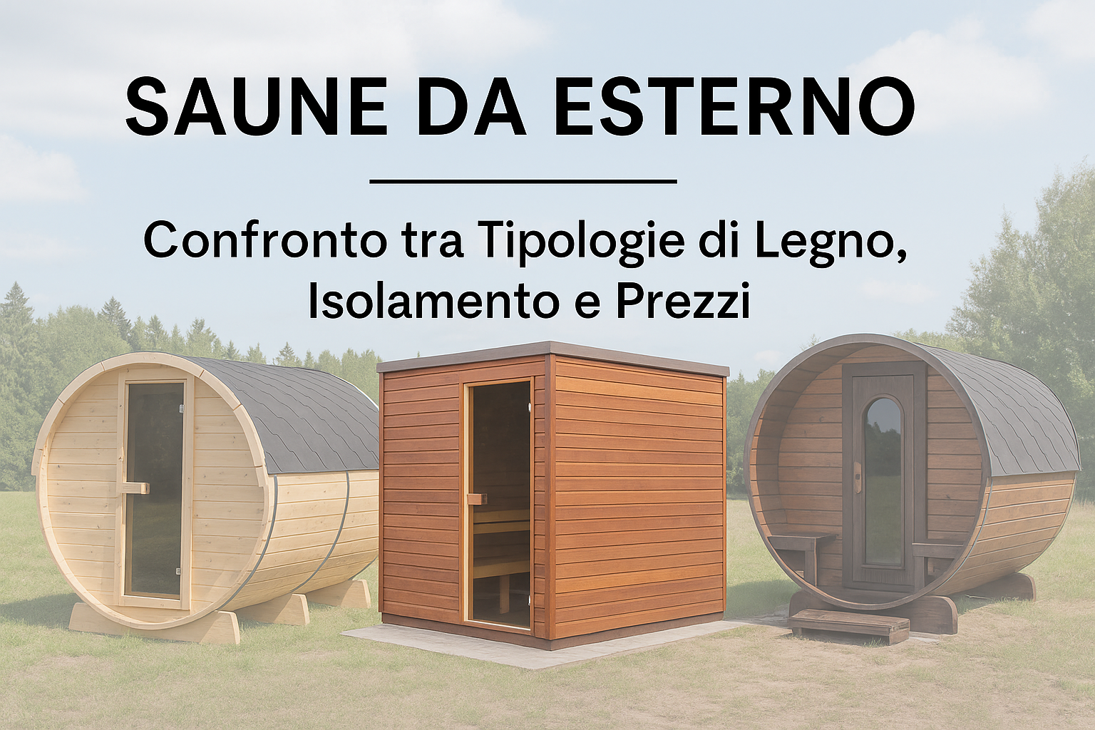 Sauna in abete o in termo-legno? Scopri le differenze e i costi reali